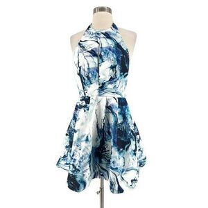 Keepsake The Label Beautiful Liar Dress Water Print Open Back New Size Small